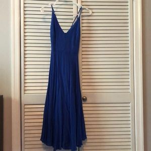 Lulu’s Royal Blue Lace-up Midi Dress